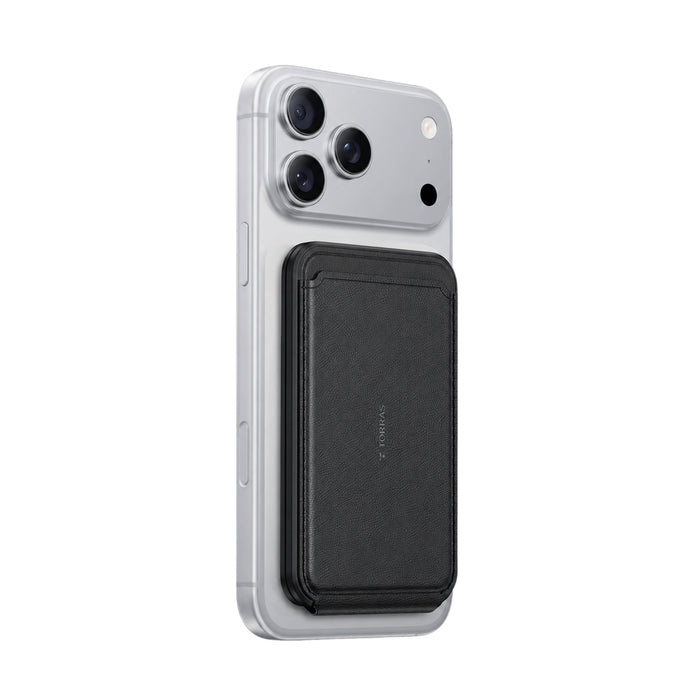 Black leather minimalist slim wallet