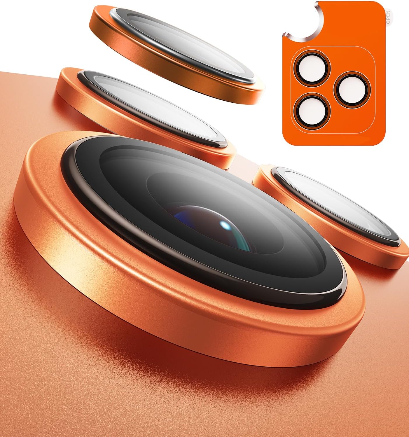 LensGuard Lens Protector for iPhone 17 Pro - Cosmic Orange