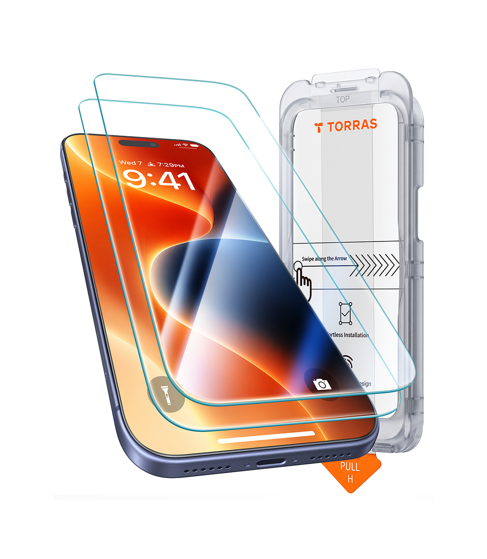Shield Case-Friendly Tempered Glass Screen Protector for iPhone 16 Pro
