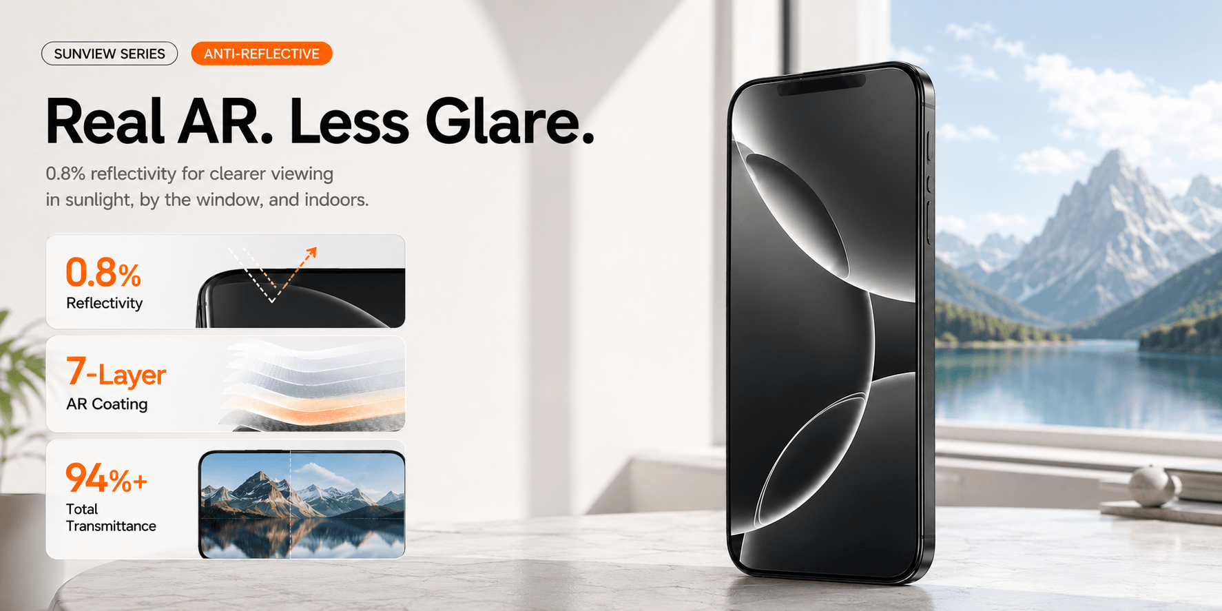 Torras Glass OrigArmor AR Anti-Glare Screen Protector for iPhone 17 Pro