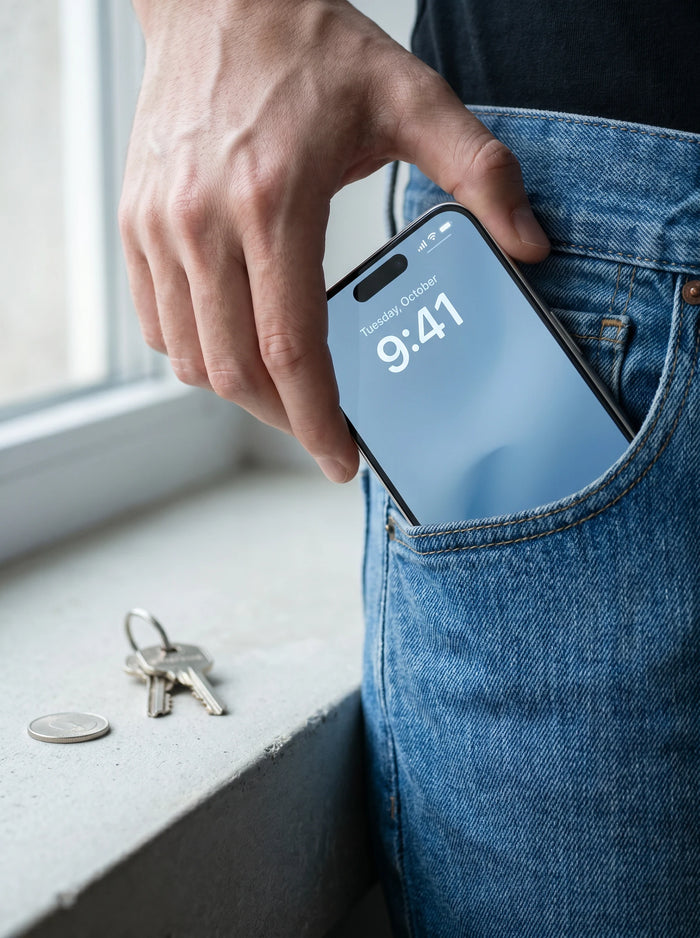Keys, coins, sand — no scratches.