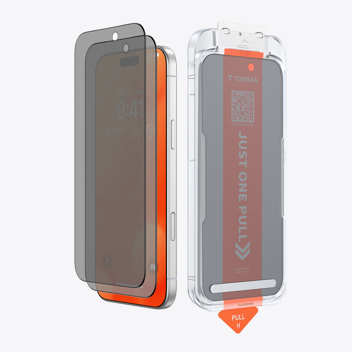 Privacy Shield 12X Shockproof Screen Protector for iPhone 16 Pro