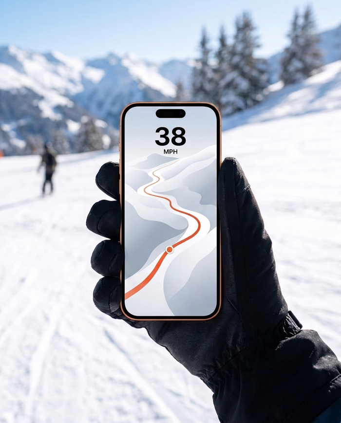SunView AR on the slopes — trail map readable in hard alpine light