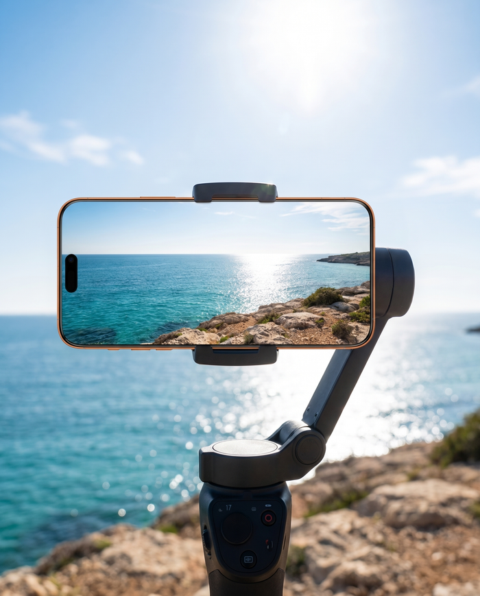 SunView AR while filming — the framed shot stays visible in full sun