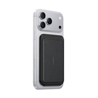 Black leather minimalist slim wallet