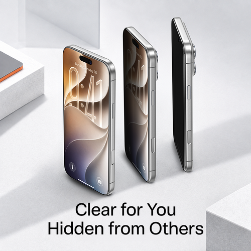 Privacy Shield Ultra 3X Shockproof Anti-Spy Screen Protector for iPhone 17 Pro Max
