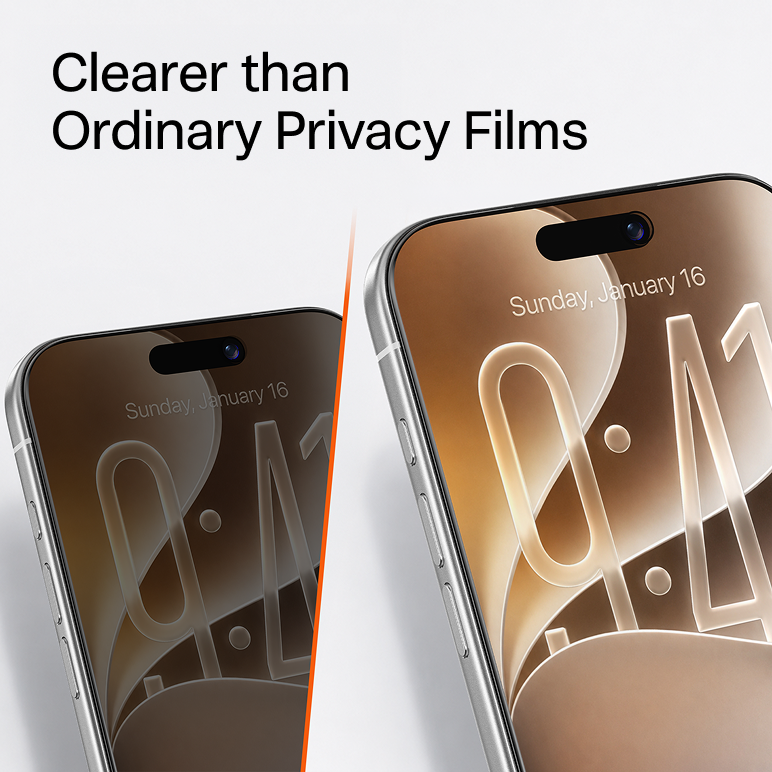 Privacy Shield Ultra 3X Shockproof Anti-Spy Screen Protector for iPhone 16 Pro