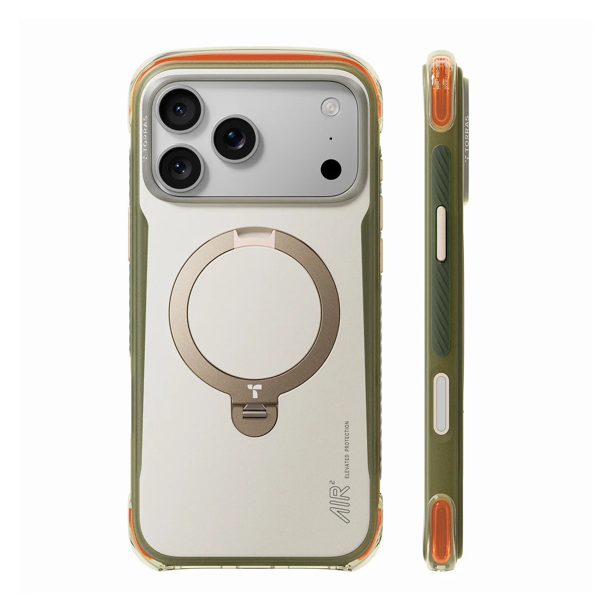 TORRAS Ostand Q3 Air Pro Case for iPhone 17 Pro Max and iPhone 17 Pro with 360° precision stand, MagSafe support, and Air² Pro dual-layer airbag protection
