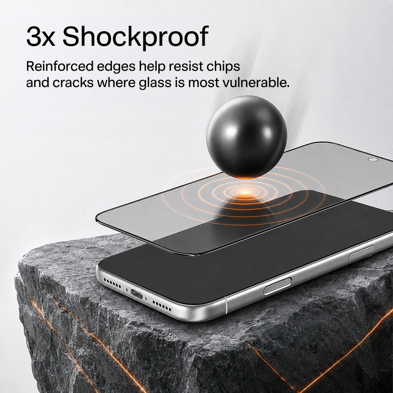 Privacy Shield Ultra 3X Shockproof Anti-Spy Screen Protector for iPhone 18 Pro Max