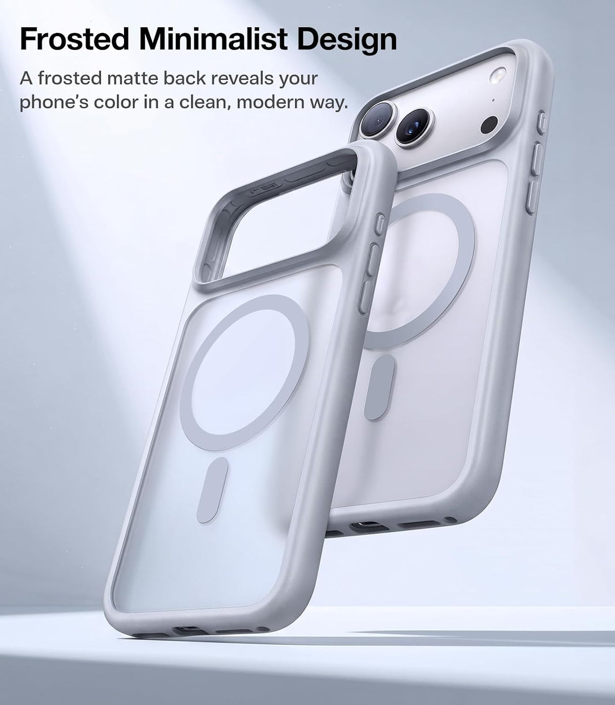 TORRAS Guardian-Mag case for iPhone 18 Pro – Frosted matte back that lets the phone color show through