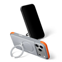 TORRAS Ostand Q3 Rugged case for iPhone 18 Pro/Pro Max held during outdoor activity to show rugged grip
