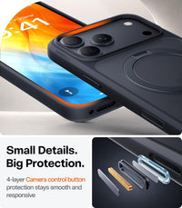TORRAS Ostand Q1 Guardian case for iPhone 18 Pro Max – Camera control button with 4-layer protection on the ring stand case