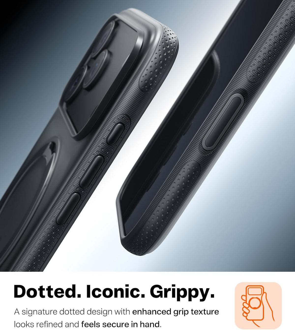 Ostand O3 Fitness 360° Magnetic Stand Case – Signature dotted sides with enhanced grip texture