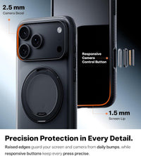 Ostand O3 Fitness 360° Magnetic Stand Case – 2.5mm camera bezel, 1.5mm screen lip and responsive camera control button