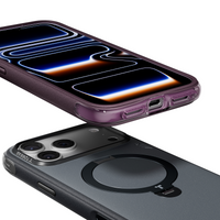 TORRAS Ostand Q3 Air Essential case for iPhone 18 Pro Max in plum lifted off an