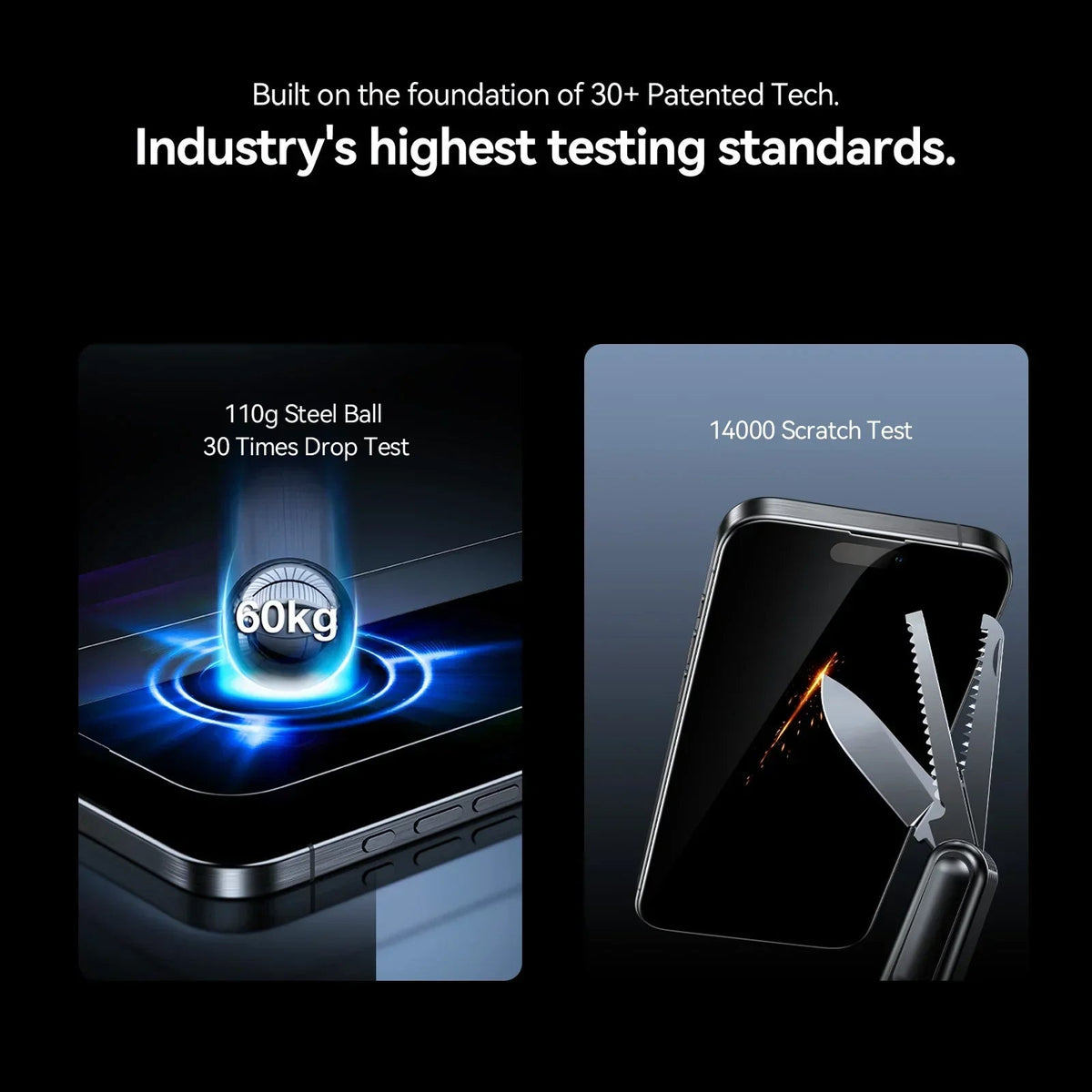 Privacy Shield 12X Shockproof Screen Protector for iPhone 16 Pro