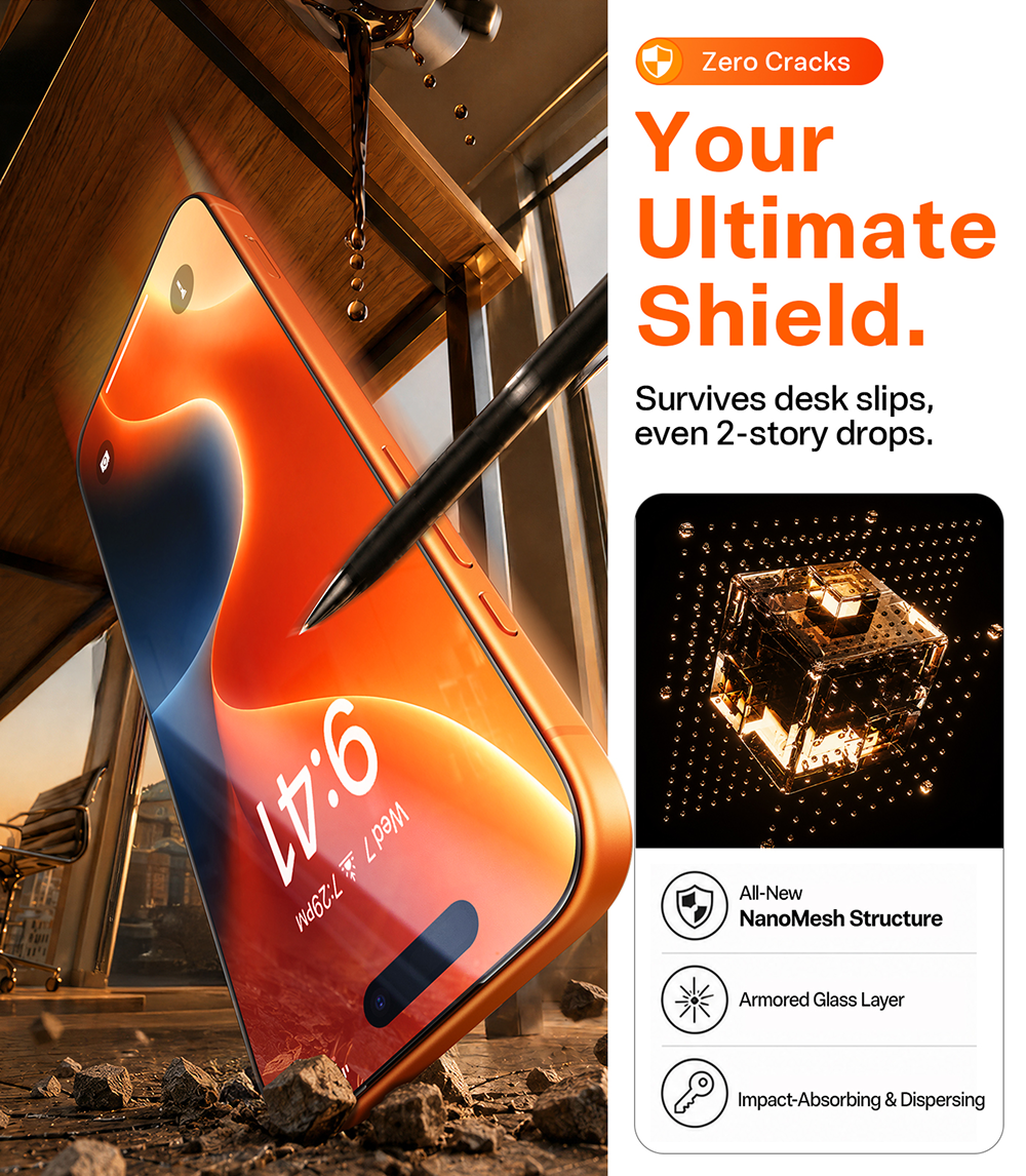 Shield Case-Friendly Tempered Glass Screen Protector for iPhone 17 Pro Case-Friendly Tempered Glass Screen Protector for iPhone 17 Pro Max