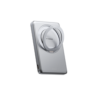 TORRAS MiniMag Ostand Power Bank 5k mAh in Grey with the kickstand folded out