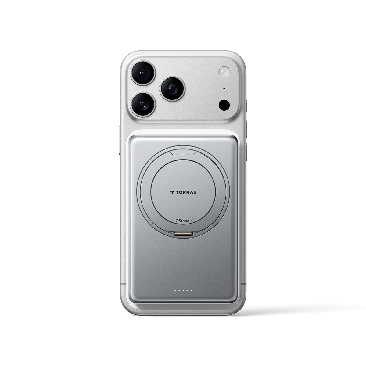 TORRAS MiniMag Ostand Power Bank in Grey — magnetic power bank with a built-in kickstand