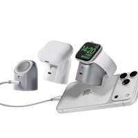TORRAS Flasheye 45W Low-Temp Fast Charger-E with 45° Apple Watch view and wired USB-C charging