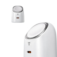 TORRAS Flasheye 45W Low-Temp Fast Charger-E with 45° Apple Watch view and wired USB-C charging