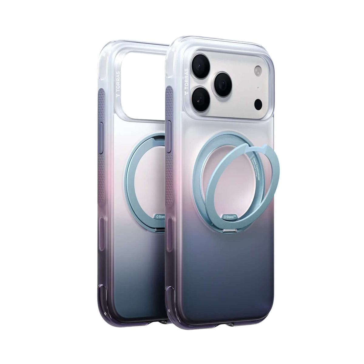 TORRAS Ostand O3 Air Case for iPhone 17 Pro Max with 360° rotating stand and 13 ft drop protection
