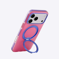 TORRAS Ostand O3 Hue Case for iPhone 17 Pro Max with 360° rotatable stand, colorful design, and MagSafe compatibility