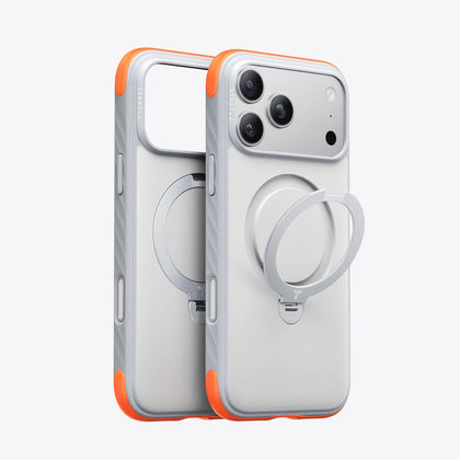 TORRAS Ostand Q3 Rugg Case for iPhone 17 Pro Max with 360° spin stand, rugged protection, and MagSafe compatibility