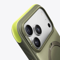 TORRAS Ostand Q3 Rugg Case for iPhone 17 Pro Max with 360° spin stand, rugged protection, and MagSafe compatibility