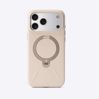 TORRAS Ostand Q3 Silicone Case for iPhone 17 Pro Max with 360° spin stand, velvet-lined interior, and food-grade liquid silicone