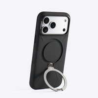 TORRAS Ostand Q3 Silicone Case for iPhone 17 Pro Max with 360° spin stand, velvet-lined interior, and food-grade liquid silicone