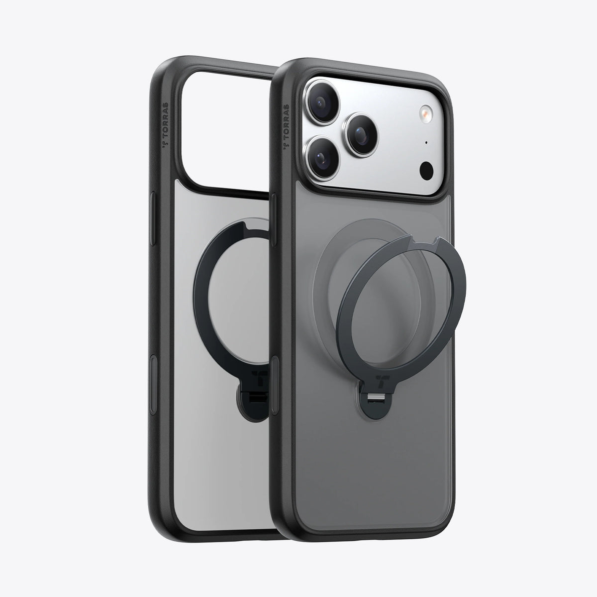 TORRAS Ostand Q3 Spin Case for iPhone 17 Pro Max with 360° spin stand, 18N magnetic hold, and 12 ft drop protection