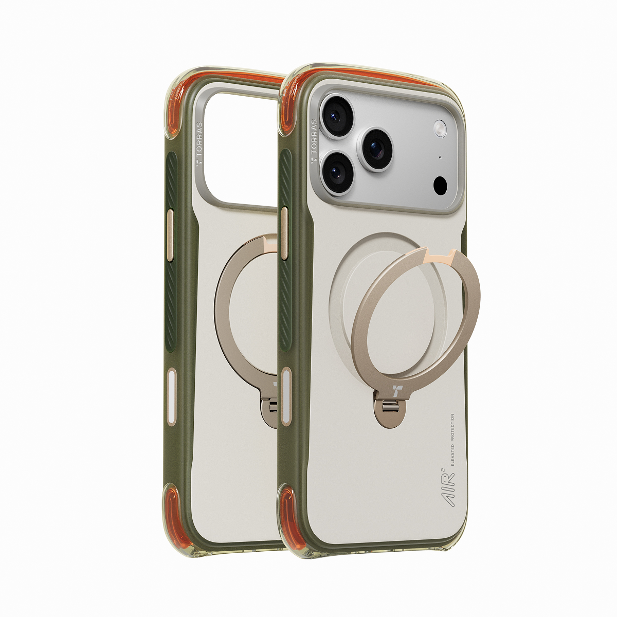 Ostand Q3 Air Pro Alpine Marble case for iPhone 17 Pro Max with rotating stand ring