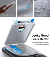 TORRAS slim leather wallet for phone, magnetic, with card holder, water-resistant.
