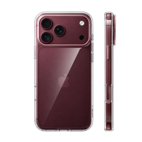 Crystal Clear TORRAS Crystal Clear anti-yellowing case on iPhone 18 Pro Max, back and side views