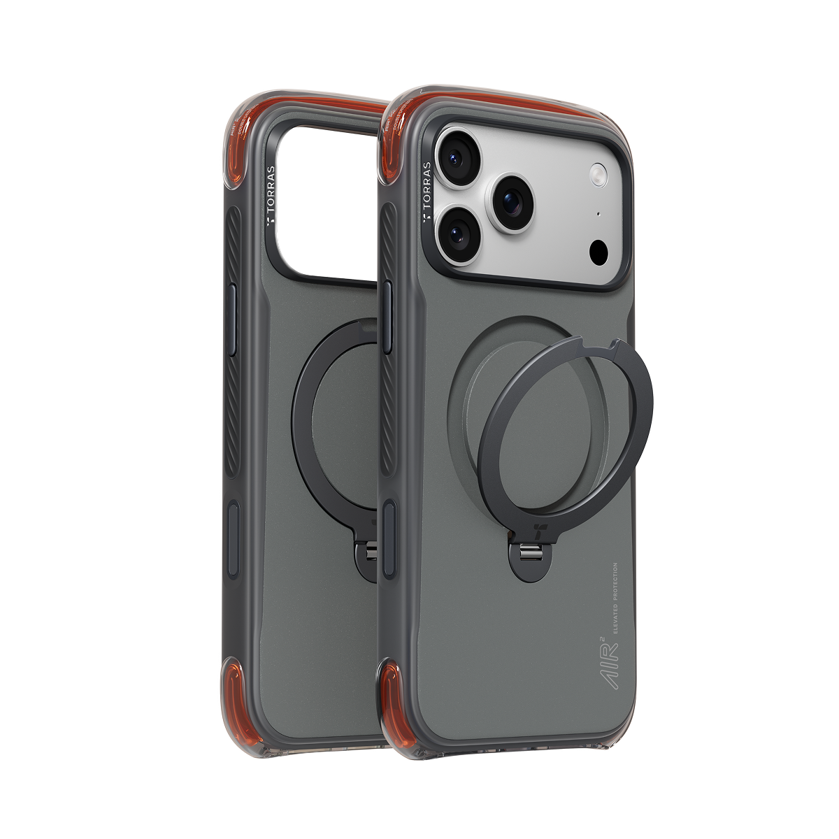 Ostand Q3 Air Pro Obsidian Core case for iPhone 17 Pro with rotating stand ring