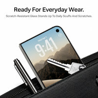 Ready for everyday wear — scratch-resistant glass stands up to keys and daily scuffs inside a bag
