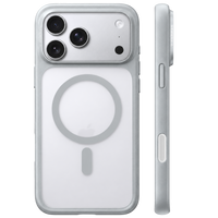 Silver Gray Guardian-Mag magnetic case on iPhone 18 Pro, back and side views