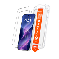 HD Shield Ultra sheets with the one-pull installation tray beside a Samsung Galaxy