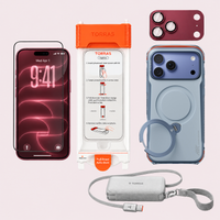 Day One Kit Max for iPhone 18 Pro Max - Ostand Q3 Air Pro case, CameraGo lens protector, OrigArmor AR anti-glare screen protector and EasyGo 3-in-1 45W wearable power bank