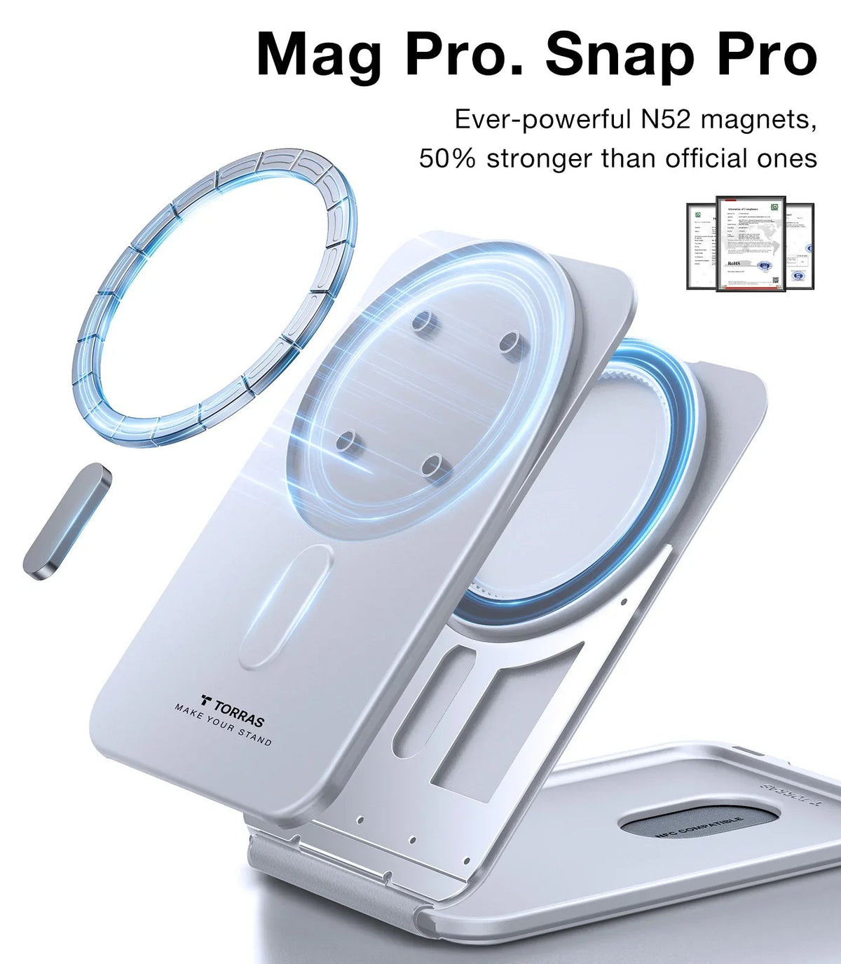 TORRAS Mag Pro Snap Pro MagSafe wallet stand accessory
