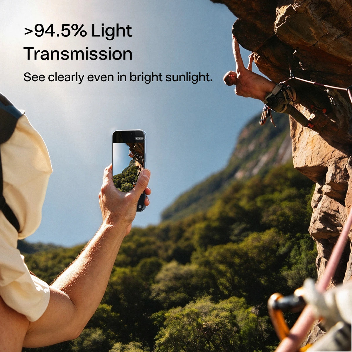 OrigArmor Prime anti-reflective screen protector for iPhone 18 Pro & 18 Pro Max - over 94.5% light transmission, clear even in bright sunlight