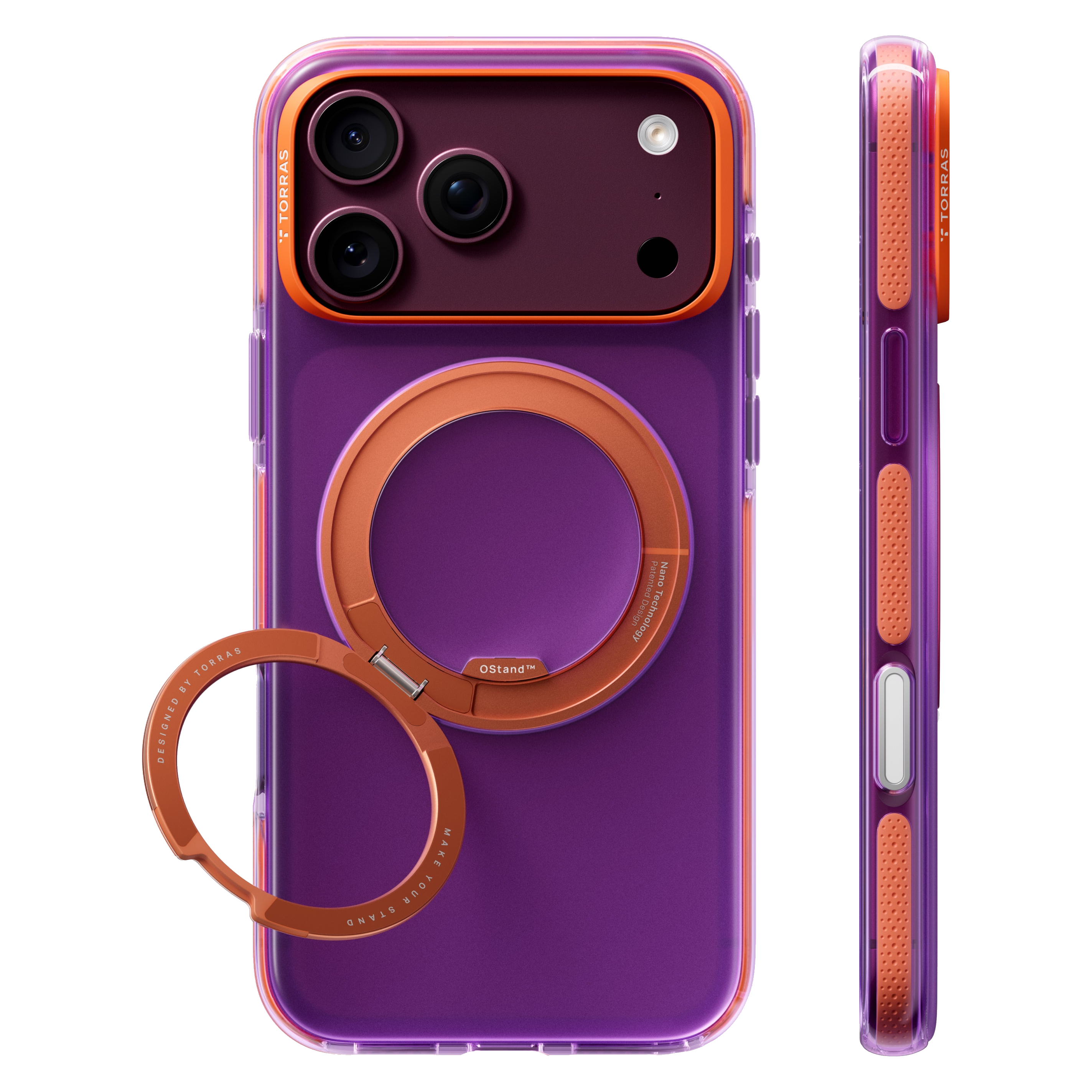 Ostand Hue Case, iPhone 18 Pro Max & 18 Pro | Torras Glass