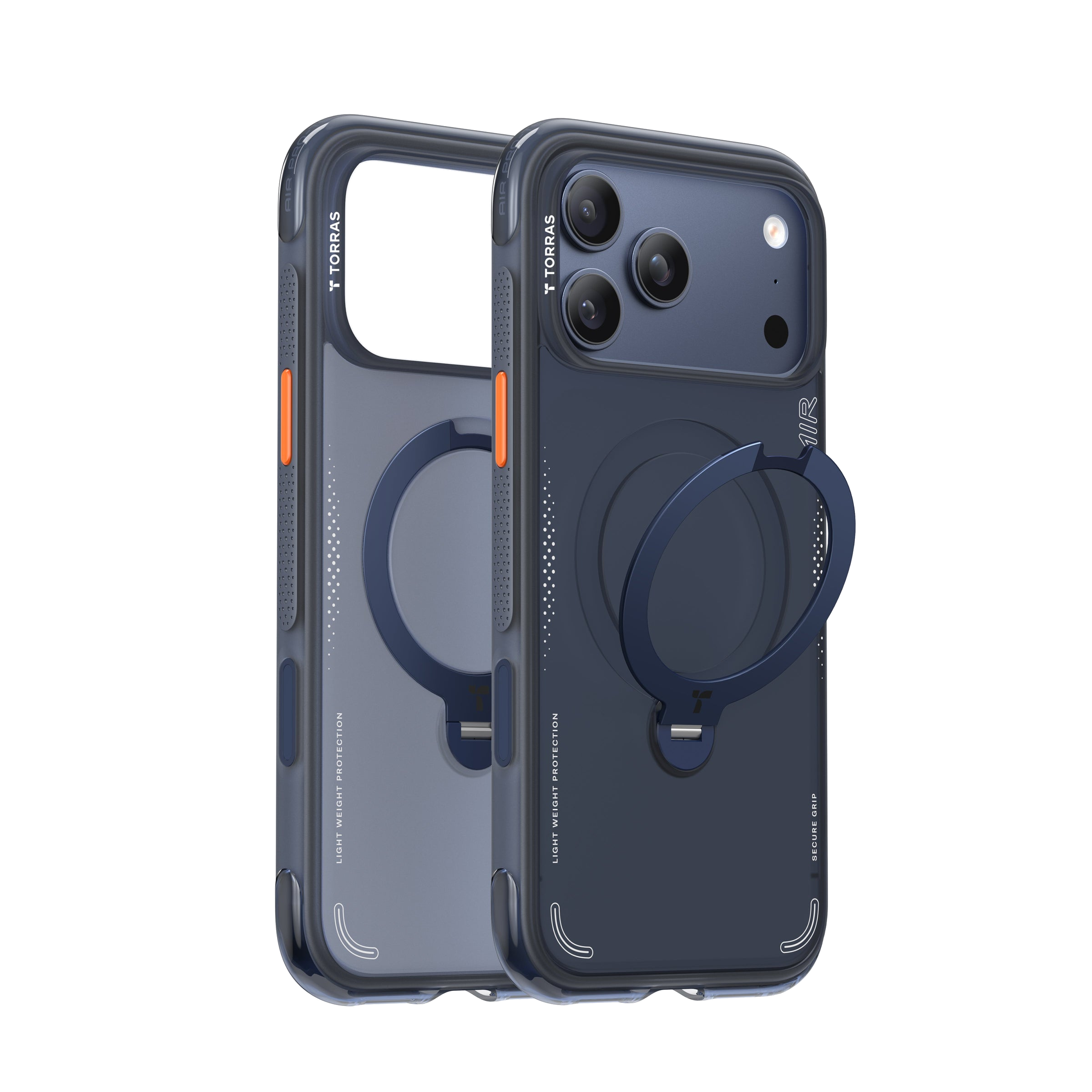 Ostand Q3 Air Kickstand Case, iPhone 17/16/15 | Torras Glass