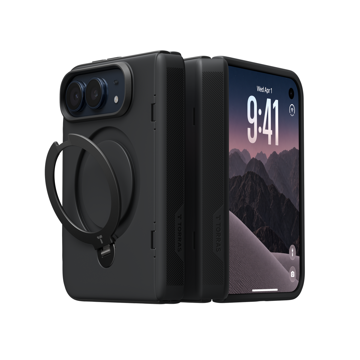Ostand Q3 Spin for iPhone Duo — Black